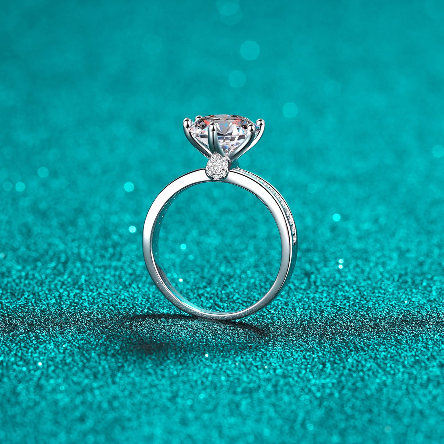 3 Carat Moissanite 925 Sterling Silver Engagement Ring