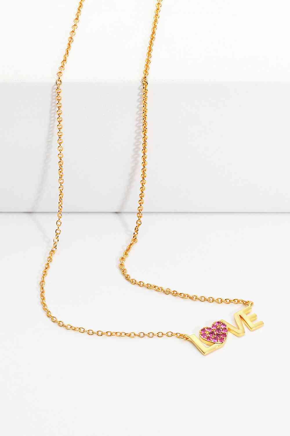 18K Gold Plated LOVE Pendant Necklace