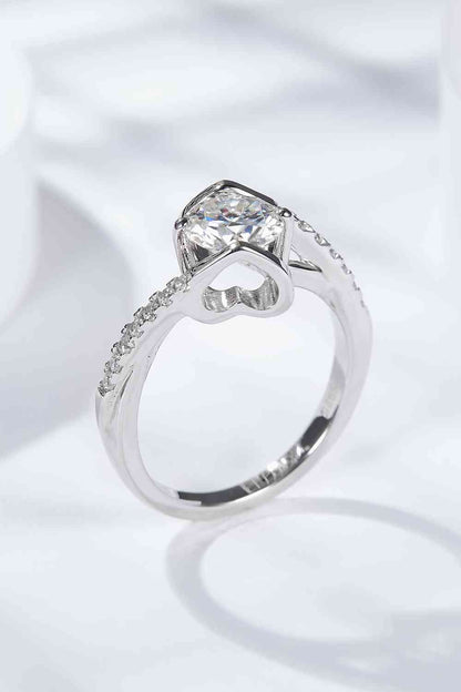 Limitless Love Platinum-Plated Moissanite Ring