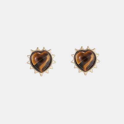 Heart & Geometric Alloy Earrings