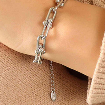 Chunky Chain Titanium Steel Bracelet