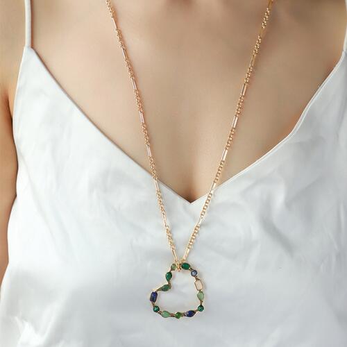 Iron Heart Shape Chain Necklace