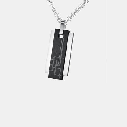 Titanium Steel Minimalist Bar Necklace