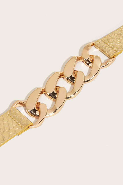 Chain Detail PU Belt