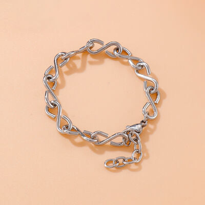 Stainless Steel Figure 8 Chain Link Bracelet