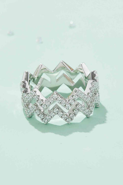 Adored Moissanite Zigzag Stacking Rings