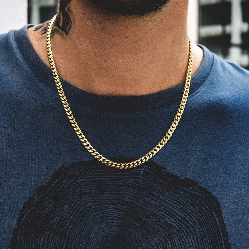 Miami Gold Link Chain: Radiant 3mm Cuban Style