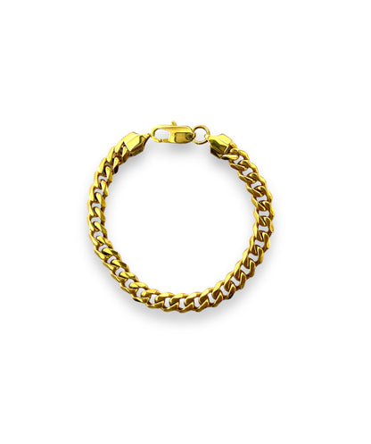 Radiant Miami Link Bracelet: Gold Plated Stainless Steel
