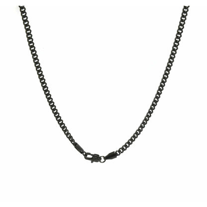 Miami Black Link Chain: Radiant 3mm Cuban Style