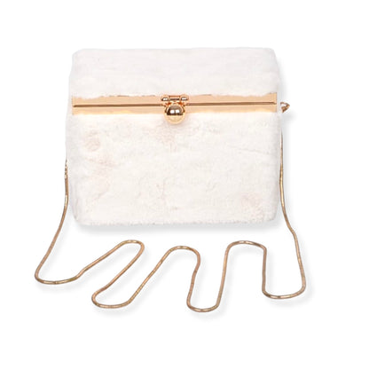 Furry Jewelry Box Clutch: Luxurious Style, guilt-free Materials