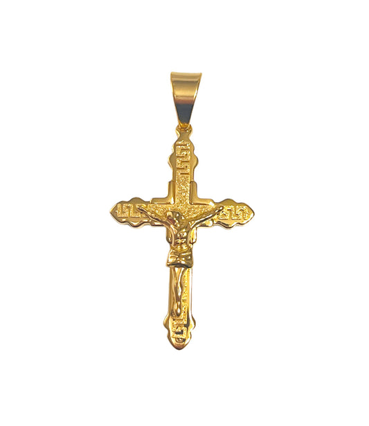 Golden Savior Stainless Steel Cross Pendant