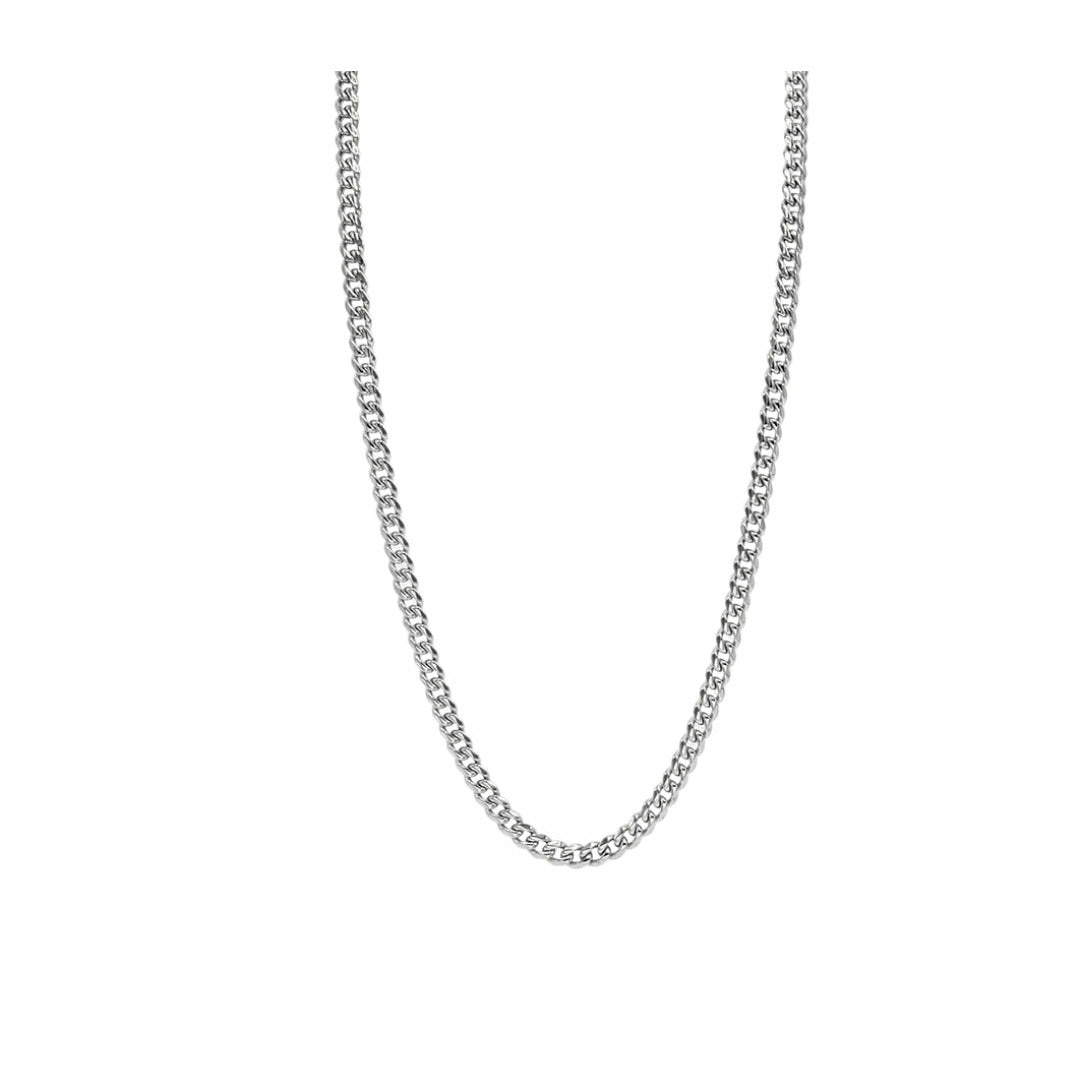 stainless steel Miami ink chain in silver. 