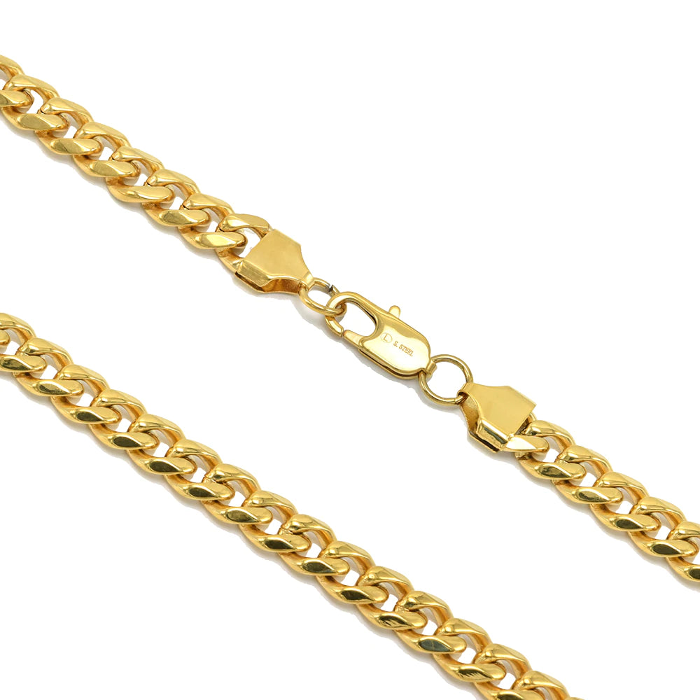 Miami Gold Link Chain: Radiant 3mm Cuban Style